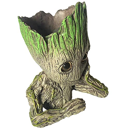 SLOCME Decoración de burbujas de aire para acuario de pensamiento Groot. Bomba de oxígeno para decoración de acuario de peces, con piedra de burbujas de aire para acuario