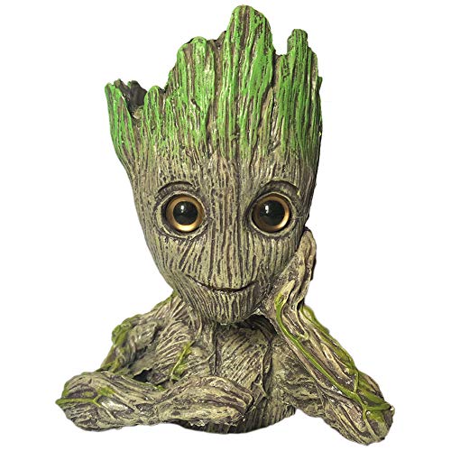 SLOCME Decoración de burbujas de aire para acuario de pensamiento Groot. Bomba de oxígeno para decoración de acuario de peces, con piedra de burbujas de aire para acuario