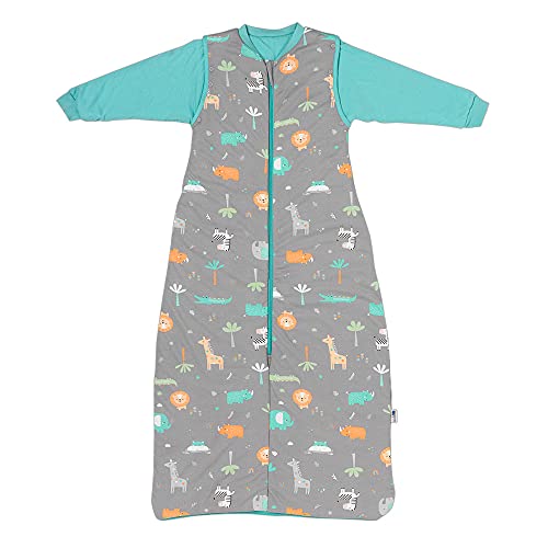 Slumbersac Saco de Dormir Bebe para Todo el año 18-36 Meses Safari 2.5 TOG | Saco de Dormir niños con Mangas largas 110 cm | Saco de Dormir Bebe 2.5 TOG