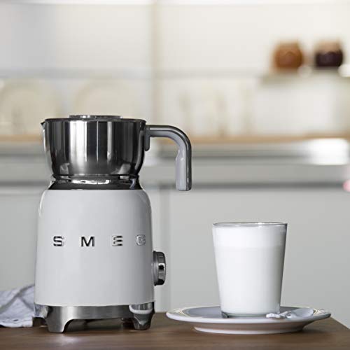 Smeg MFF01WHEU Espumador de Leche, 600 W, Aluminio, Blanco
