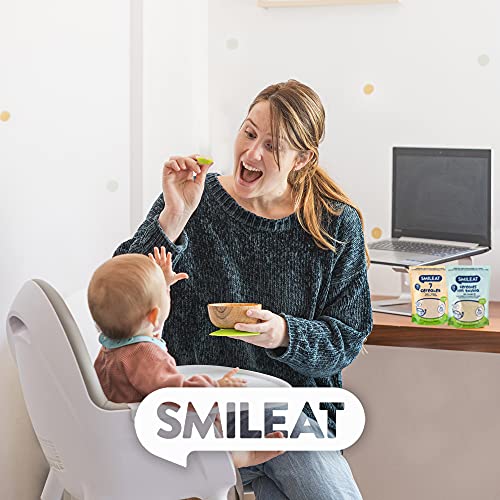 Smileat - Bolsas de Papilla Ecológica de Cereales sin Gluten con Quinoa, Ingredientes Naturales - A Partir de los 6 Meses - Pack de 6x200g - 1200g