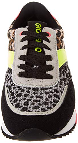 Sneakers con Rejilla, Animal Print Y TOQUES FLÚOR para Mujer Elkhart
