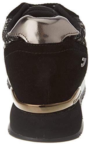 Sneakers Negros con Detalles de Print de Serpiente y cuña Interna para Mujer RAPLA
