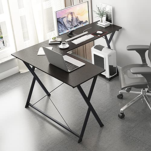 SogesHome Escritorio en Forma de L para Ordenador de Gran tamaño para casa y Oficina, L Mesa Escritorio de Computadora Mesa Ordenador Gran Escritorio de Esquina Moderna,WK-ZJ1