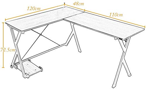 SogesHome Escritorio en Forma de L para Ordenador de Gran tamaño para casa y Oficina, L Mesa Escritorio de Computadora Mesa Ordenador Gran Escritorio de Esquina Moderna,WK-ZJ1