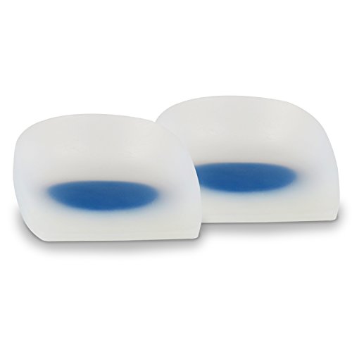 Soles Taloneras de Silicón (Par) con Suaves Cojines que Ayudan Aliviar el Dolor de Pie, Espuelas de Hueso, Fascitis Plantar, Hipoalergenico, Unisex, Transparente, L / 39-40-41, 2 Unidades