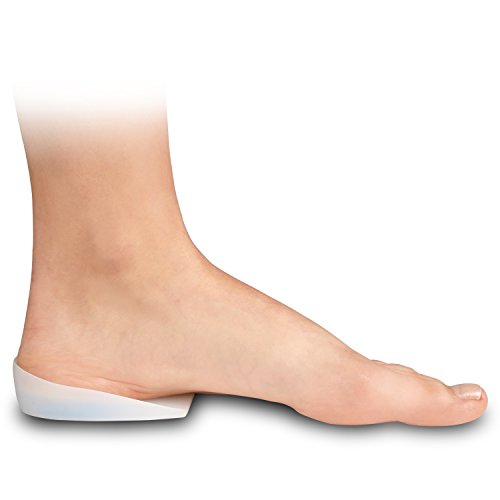 Soles Taloneras de Silicón (Par) con Suaves Cojines que Ayudan Aliviar el Dolor de Pie, Espuelas de Hueso, Fascitis Plantar, Hipoalergenico, Unisex, Transparente, L / 39-40-41, 2 Unidades