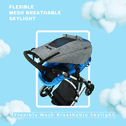 Sombrilla Carrito Bebé Universal,Capota Carrito Bebé Anti-UV,Parasol para Cochecito de Bebé, Toldo Universal para Cochecito con Protección Solar UV 50+