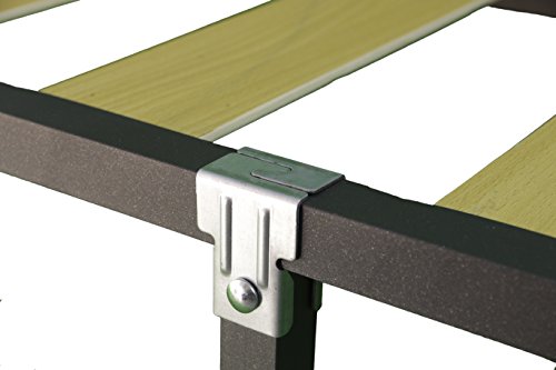 Somier de Tubo acerado 30x30 mm con Refuerzo Central láminas de chopo y Pintura Metalizada (con 4 Patas, 90x190 cm)