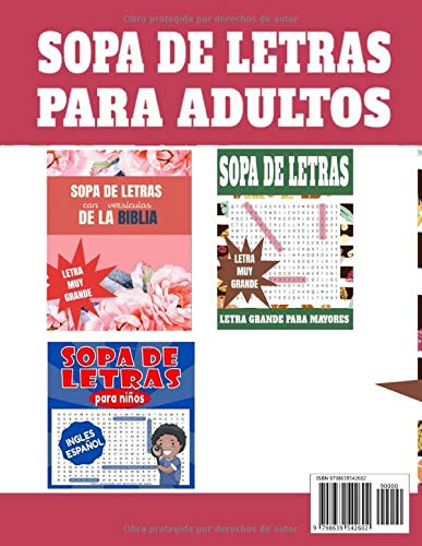 Sopa de letras. LETRA GRANDE para adultos: Tamaño gigante para gente mayor, actividades para tercera edad, problemas de visión.