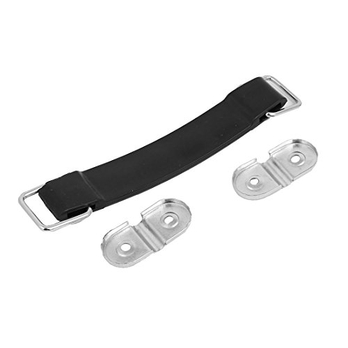sourcing map Empuñaduras de plástico negro de 185mm de longitud 2pcs Muebles Caja Maleta