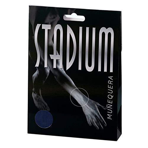 *STADIUM - Muñequera, Azul, M, para compresion ideal para gym, padel, tenis, ayuda a alivar dolencias de túnel carpiano, tendinitis, dolor de muñeca. Unisex para Hombre y Mujer