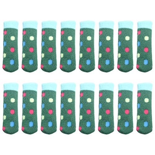 STOBOK Silla Mesa de Navidad 16Pcs Medias Cubiertas Pata de La Silla Decorativos de Navidad Protectores de Piso de Deslizamiento Cubiertas Pastillas de Tapas No para Alquiler de Navidad