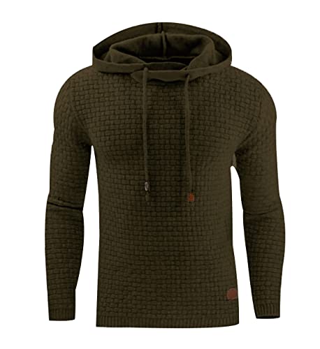 Sudaderas Hombres Con Capucha Suéter Hombres Manga Larga Jersey De Talla Grande Suéter Hombres Sueltos Sudadera Casual Sudadera Trabajo Sudadera Oversize Hombre Sudadera Caliente Ejercito Verde XXL