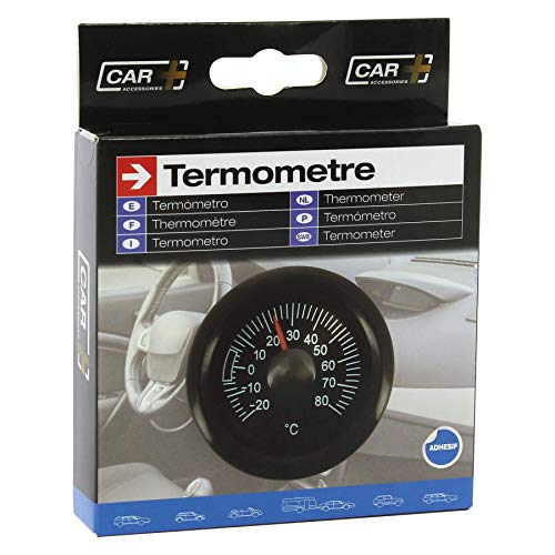 SUMEX Termómetro analógico para Interiores de Coche, Oficina o Casa, Termómetro Adhesivo Temperatura Grados Centígrados Pequeño y de Fácil Lectura