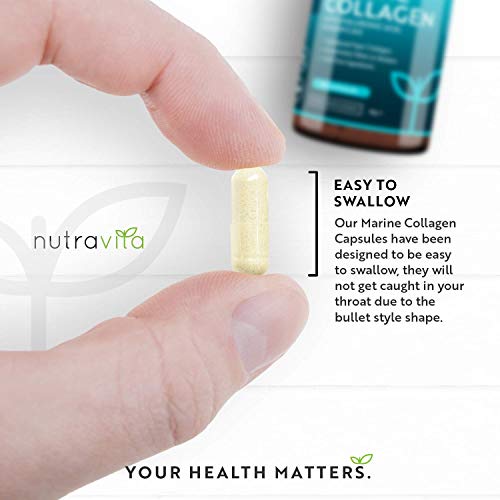 Super Fuerza Colágeno Marino Dosis Alta 1000 mg, Ácido Hialurónico, Vitamina C y E | 90 cápsulas | Biodisponibilidad superior | fabricado por Nutravita