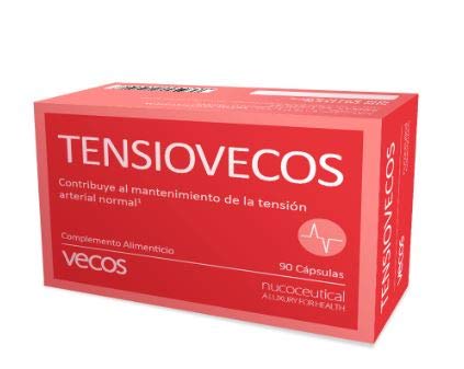Suplemento Tensiovecos para contribuir a regular y controlar la presión arterial – Complemento con olivo, ajo, cacao, potasio, coenzima Q10 y vitamina C para una buena salud cardiovascular – 90 caps