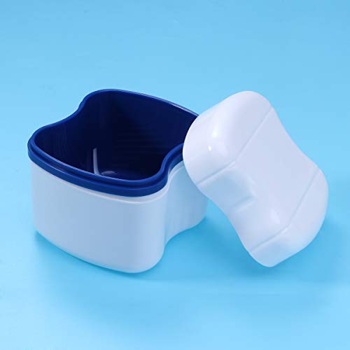 SUPVOX Caja para prótesis dentales con colador, color azul