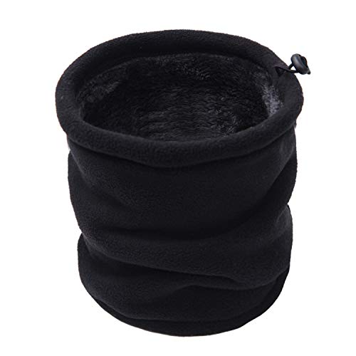 TAGVO Calentador de Cuello Vellón, Polaina Térmica de Cuello de Doble Capa, Bufanda Multifuncional Invierno Cuello de Esquí a Prueba de Viento Capucha Pasamontañas Mascarilla Unisex