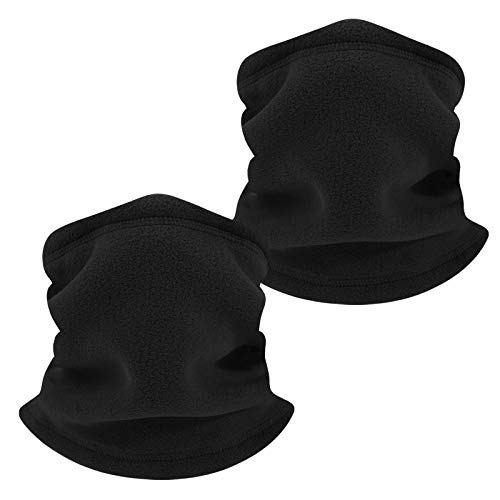 TAGVO Calentador de Cuello Vellón, Polaina Térmica de Cuello de Doble Capa, Bufanda Multifuncional Invierno Cuello de Esquí a Prueba de Viento Capucha Pasamontañas Mascarilla Unisex