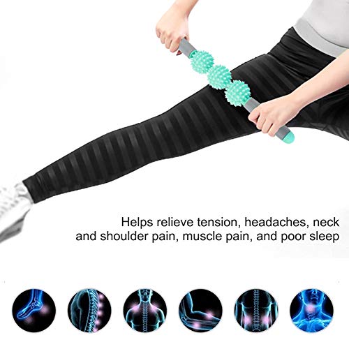 TAKE FANS Rodillo de yoga, rodillo de musculación, herramienta de celulitis, para brazos y piernas de hombros (verde)
