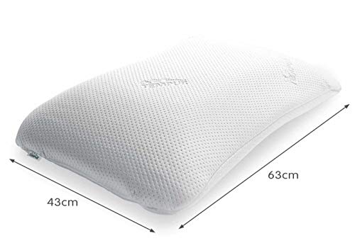 Tempur Symphony - Almohada ergonómica, Cervical, para Dormir de Lado y de Espaldas, Blanco, 43 x 63 x 11 cm