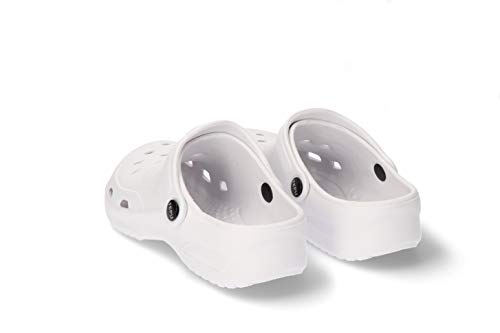 TEPU | Zuecos para Mujer Blancos Sanitario | Diseño Confort y Calidad | Tamaños: 36-41
