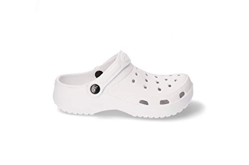 TEPU | Zuecos para Mujer Blancos Sanitario | Diseño Confort y Calidad | Tamaños: 36-41