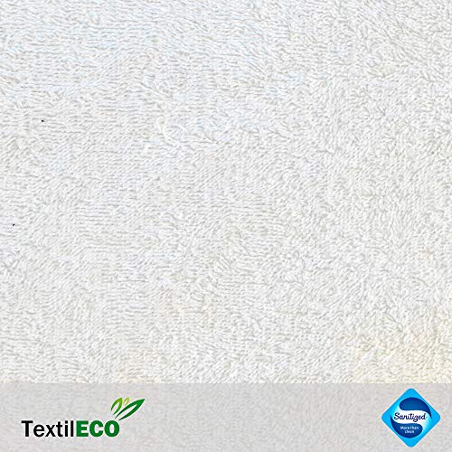 TextilECO Cubre Colchon 150x190. Protector Colchon 150 Rizo 100% Algodon. Funda Colchon 150x190 con Cremallera.Antiacaros Suave Lavable. Bielastic. Cama 150 x 190/200 cm