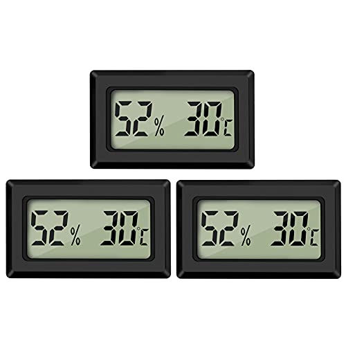 Thlevel Mini Termómetro Higrómetro Digital Interior de Temperatura y Humedad (3 PCS)