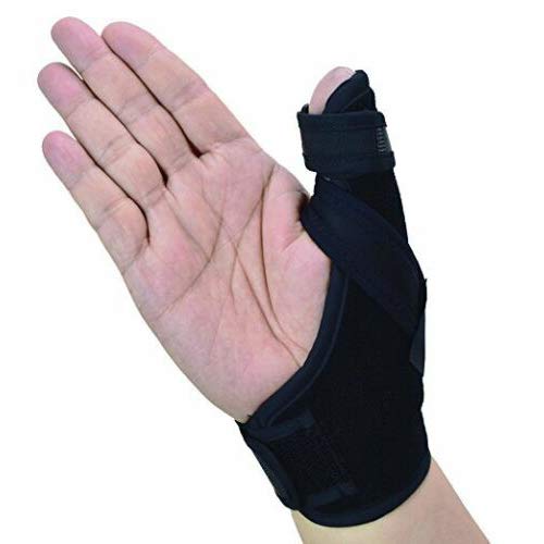 Thumb Spica Splint- Soporte de pulgar para artritis o lesiones de tejidos blandos, liviano y transpirable, estabilizador y no restrictivo, un producto sólido de EE. UU. (Pequeño)