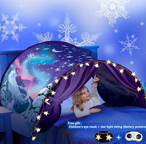 Tienda De Campaña para Cama Infantil Carpa De Ensueño,Carpa para Cama,Carpa Cojin Molon,Carpa para Niños,Carpa para Niños Plegable Mágica De Invierno Navidad Y Regalos De Cumpleaños … (Copo de Nieve)