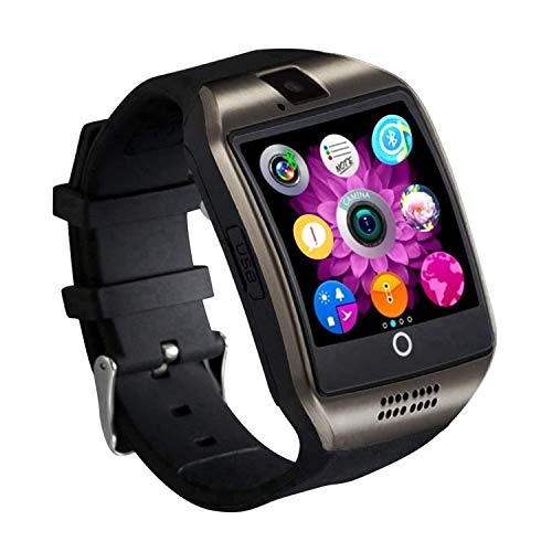 Tipmant Reloj Inteligente Mujer Hombre Smartwatch Pantalla táctil con Ranura para Tarjeta SIM Cámara Podómetro Moviles Baratos y Buenos Pulsera de Actividad para Android Xiaomi Samsung Huawei Negro