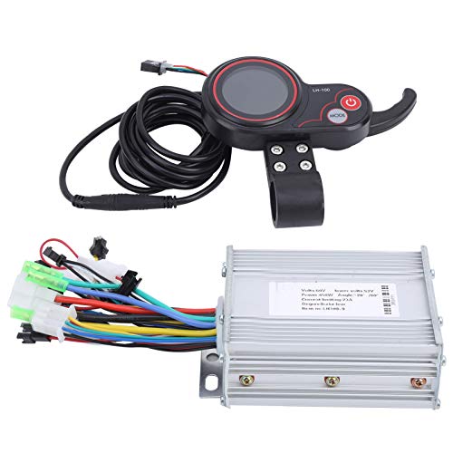 Tomanbery Mano de Obra Exquisita Controlador LCD Pulgar Palanca de Cambios Controlador de Motor de Scooter eléctrico Alta robustez Duradera para Montar en senderos para Deportes Escolares(450W)