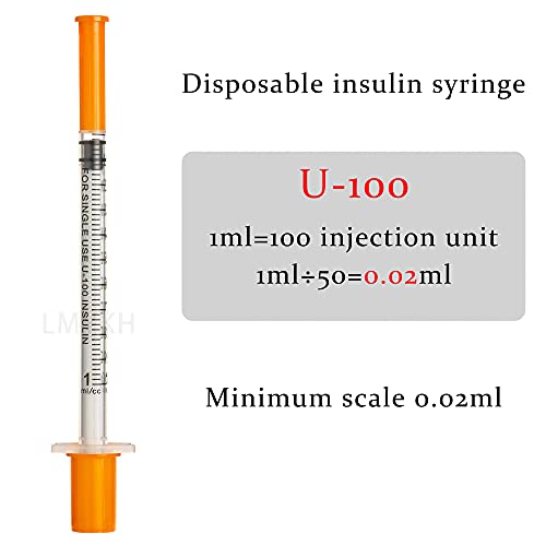 Tubo de plástico de 1 ml 30 g (0,3 x 13 mm), escala mínima de 0,02 ml, empaquetado individualmente (20).