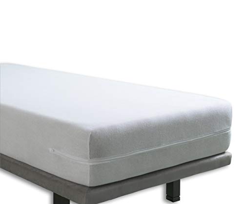 Tural – Funda de colchón elástica con Cremallera. Rizo 100% Algodón. Talla 150x190/200cm