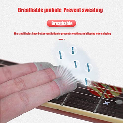 TYUXINSD Hermosa Condones de los Dedos para la Guitarra Mano Izquierda Anti-Dolor Cuna Ukelele Protectora Finger Almohadilla de Alivio Guantes de Alivio (Size : Finger Protector Small)
