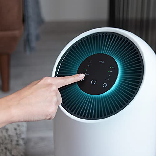 Ufesa PF6500 Purificador de Aire con Sistema de Filtrado de 4 Capas Pre filtro + Carbono Activo + HEPA 13 Antimicrobiano + UV Led, WIFI/APP, Atrapa y Elimina Virus y Bacterias con Tecnología Patentada
