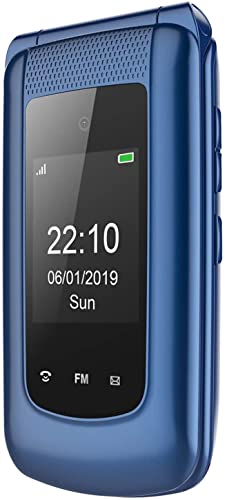 Uleway Teléfono Móvil para Mayores, Telefono Móvi con Tapa de Teclas Grandes, Botón SOS, Pantalla de 2,4 Pulgadas, Llamada Rápida, Sonido Fuerte de Radio, 1000mAh Batería, Fácil Uso para Ancianos