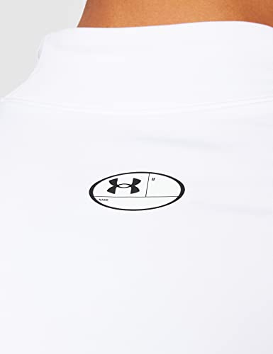 Under Armour CG Armour Fitted Mock, camiseta hombre, Blanco (White / Black) , M