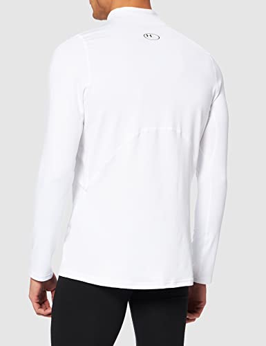 Under Armour CG Armour Fitted Mock, camiseta hombre, Blanco (White / Black) , M