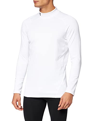 Under Armour CG Armour Fitted Mock, camiseta hombre, Blanco (White / Black) , M