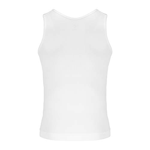 UnsichtBra Camiseta de Compresión | Ropa Interior Adelgazante Moldeadora Hombre (sw_7100)(Blanco, M)