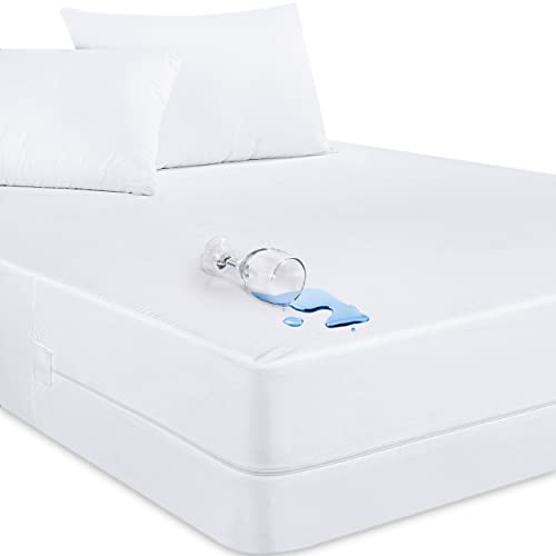 Utopia Bedding Impermeable Funda De Colchón 150 x 200 x 30 cm con Cremallera, Protector De Colchón a Prueba De Chinches Y Ácaros