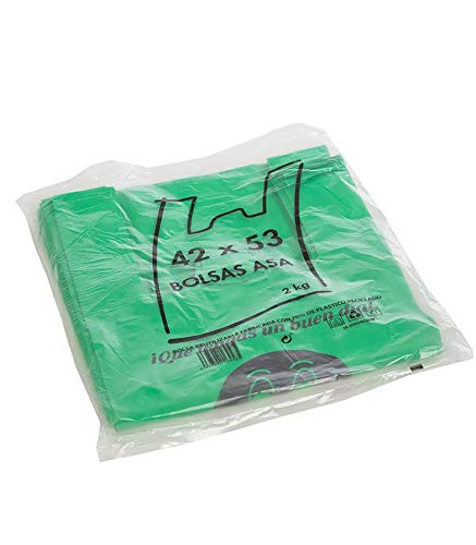 Various Bolsas de Plástico Tipo Camiseta Resistentes, Reutilizables y Recicladas Tamaño 70% Recicladas Cumple Normativa Aptas Uso Alimentario