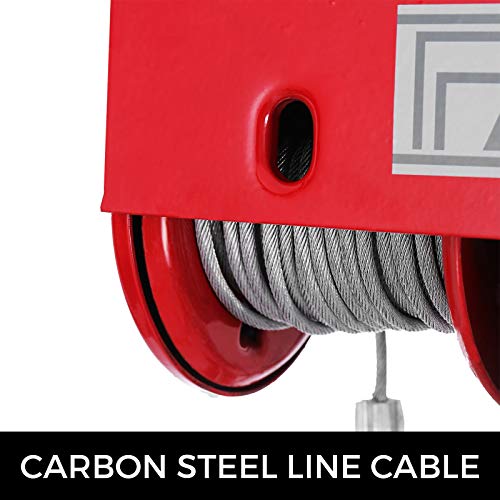 VEVOR 400KG/800KG Polipasto Eléctrico para Elevación, Cabestrante de Cable Eléctrico 12m, Guinche Electrico 220V para Motor, Herramientas de Taller o Suministros de Construcción