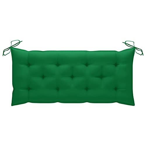 vidaXL Cojín para Balancín Almohada de Mecedora Columpio Hamaca Respaldo Silla Asiento Jardín Patio Terraza Balcón Exterior Tela Verde 120 cm