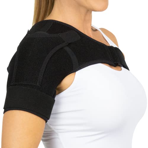 Vive - Soporte de compresión para recuperación de lesiones, artritis, esguinces, dislocación, PT - Alivio del dolor de inflamación dirigido - Envoltura de brazo ajustable, Negro