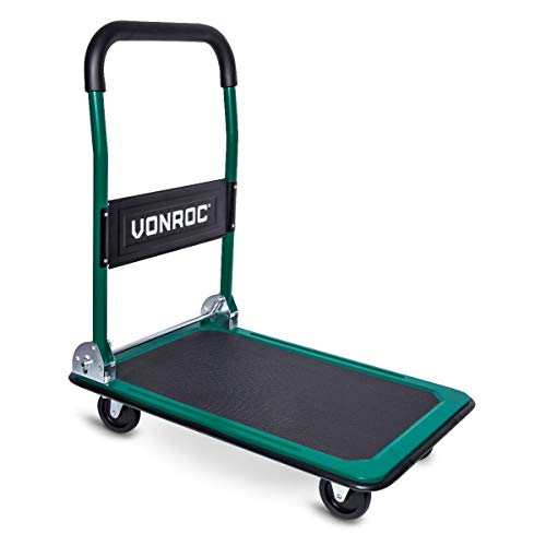 VONROC Carretilla de plataforma/carro de transporte - Plegable - Capacidad de carga máx. 150kg