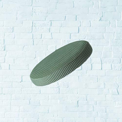 VOSAREA Cojín para taburete de bar redondo elástico asiento funda protectora funda para silla extraíble para oficina fiesta en hotel (verde militar 30-38 cm de diámetro)